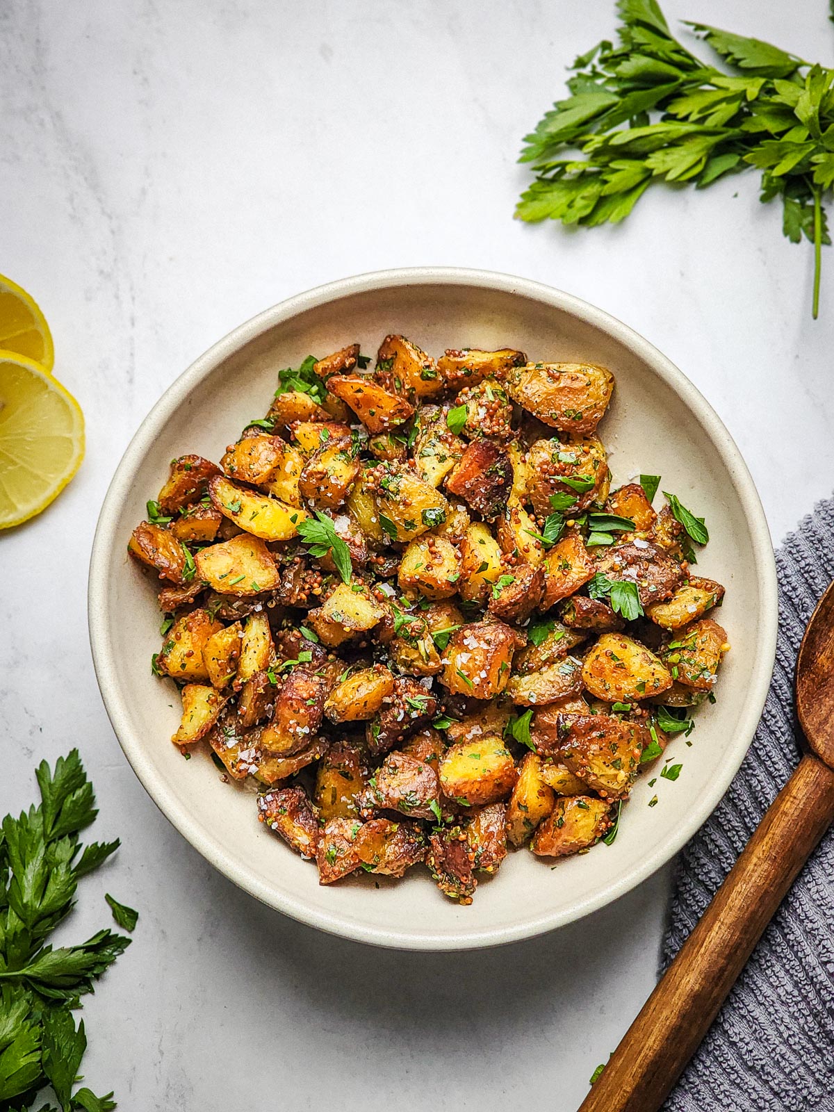 Roasted Potato Salad with Stone Ground Mustard Dressing
