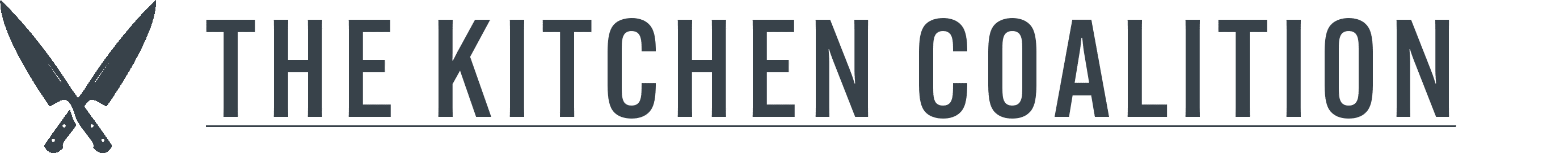 The Kitchen Coalition Logo with two crossed knives.